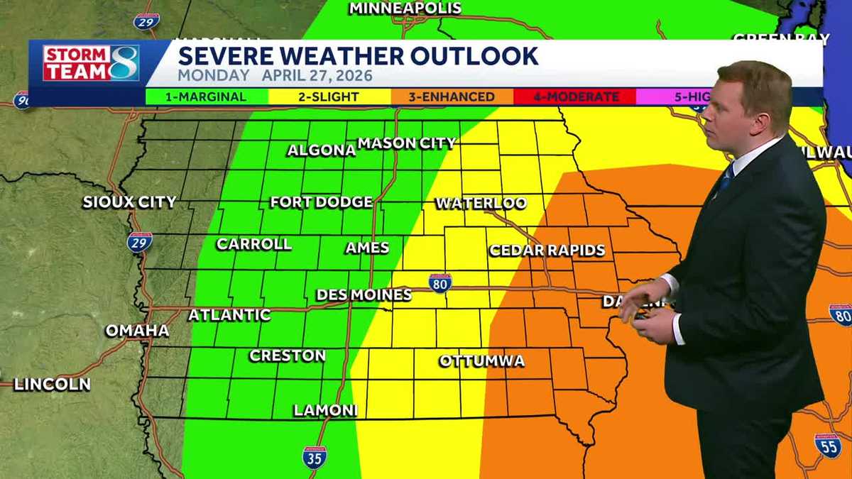 Iowa weather: Stronger storms return tonight and Monday
