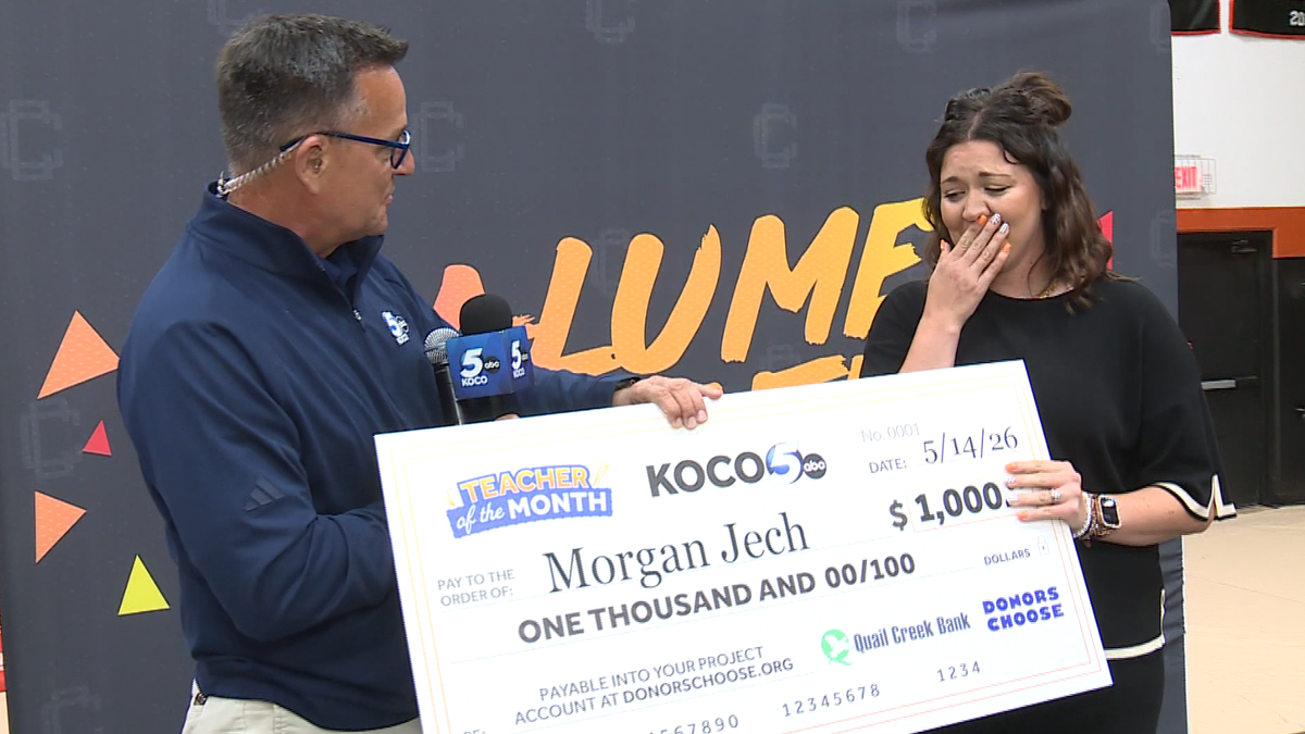 KOCO 5 surprises Calumet educator as April Teacher of the Month