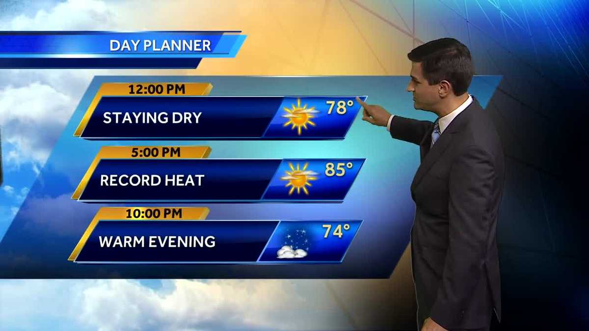 Record heat returns Tuesday
