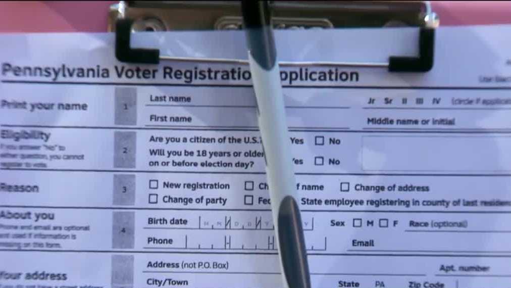 PA voter registration deadline is Monday