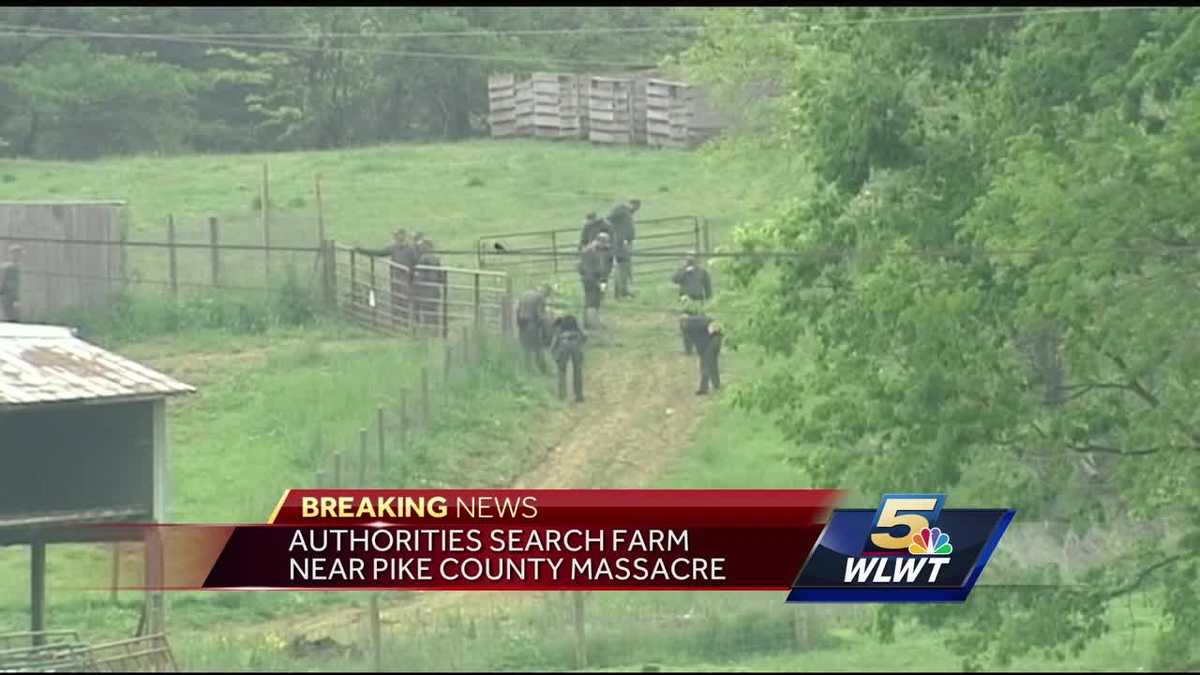 Police search farm near scene of Rhoden family massacre