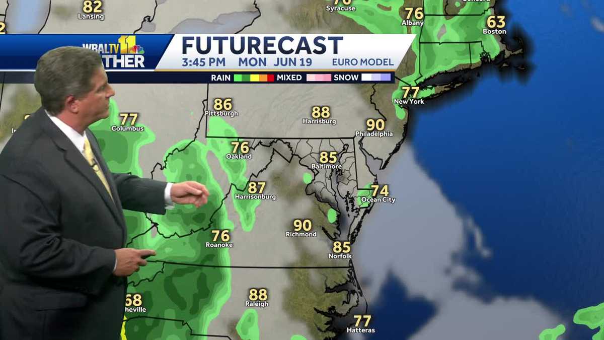 Sunny Monday and Tuesday lead up to a rainy week.