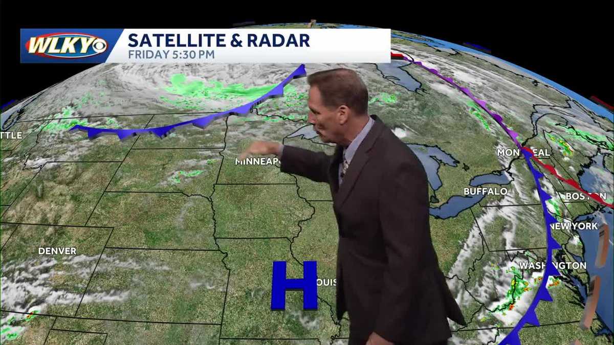 Mainly dry Saturday... Shower chances Sunday