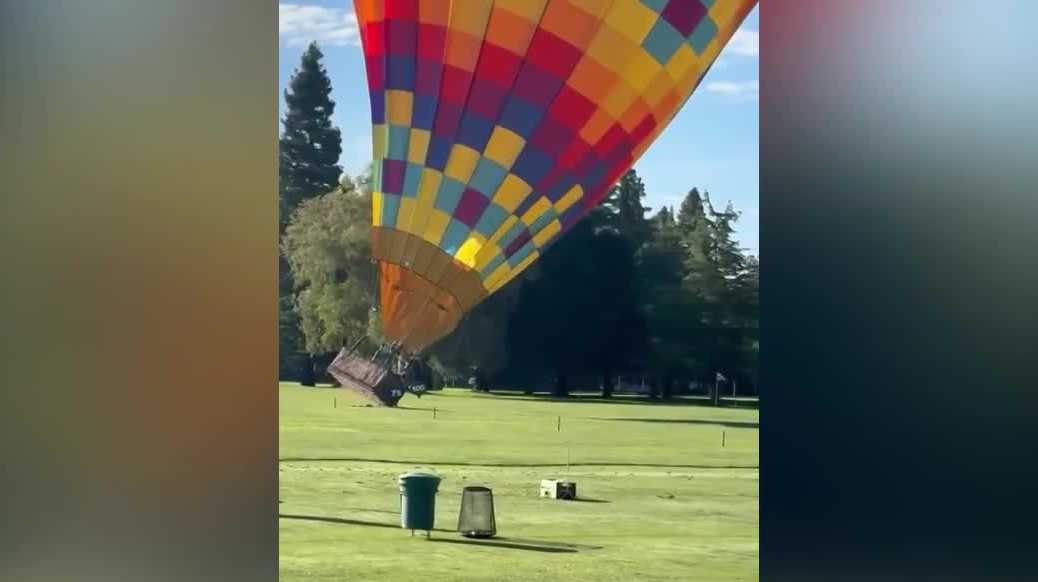 Hot air balloon hits tree, lands on Solano County golf course
