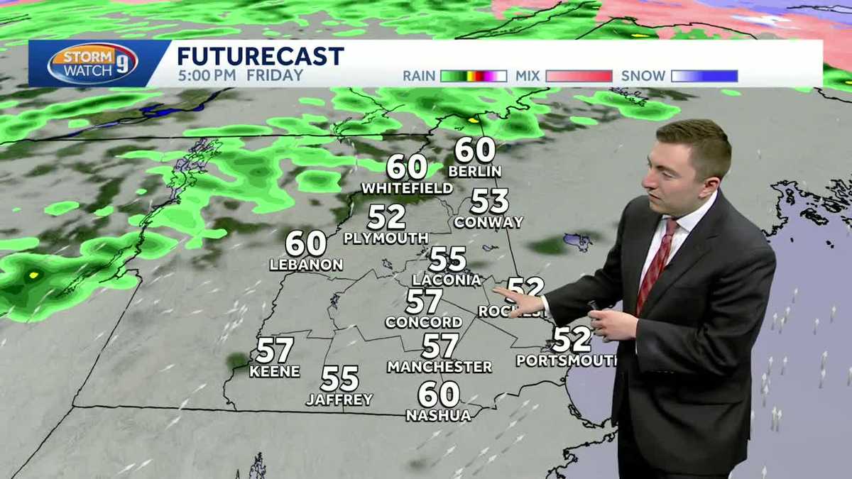 NH forecast video: Temperatures climb after rain moves out