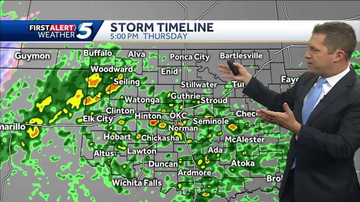 Forecast Rain moving into Oklahoma