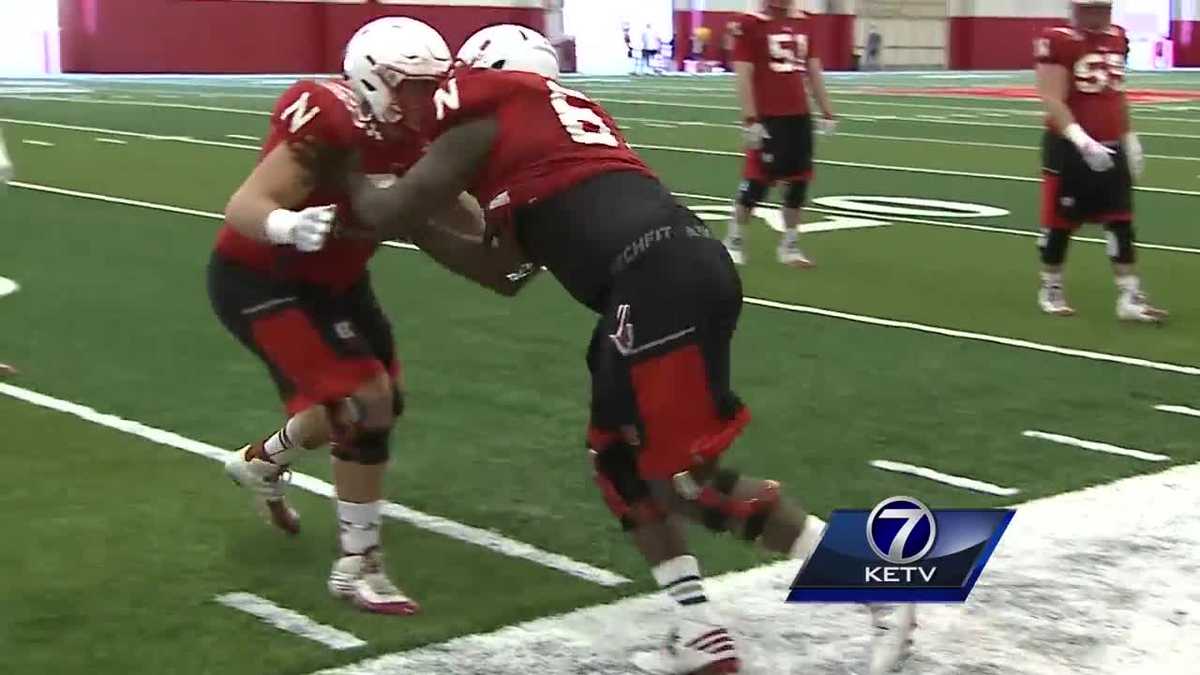 Nebraska offensive line looking health at practice