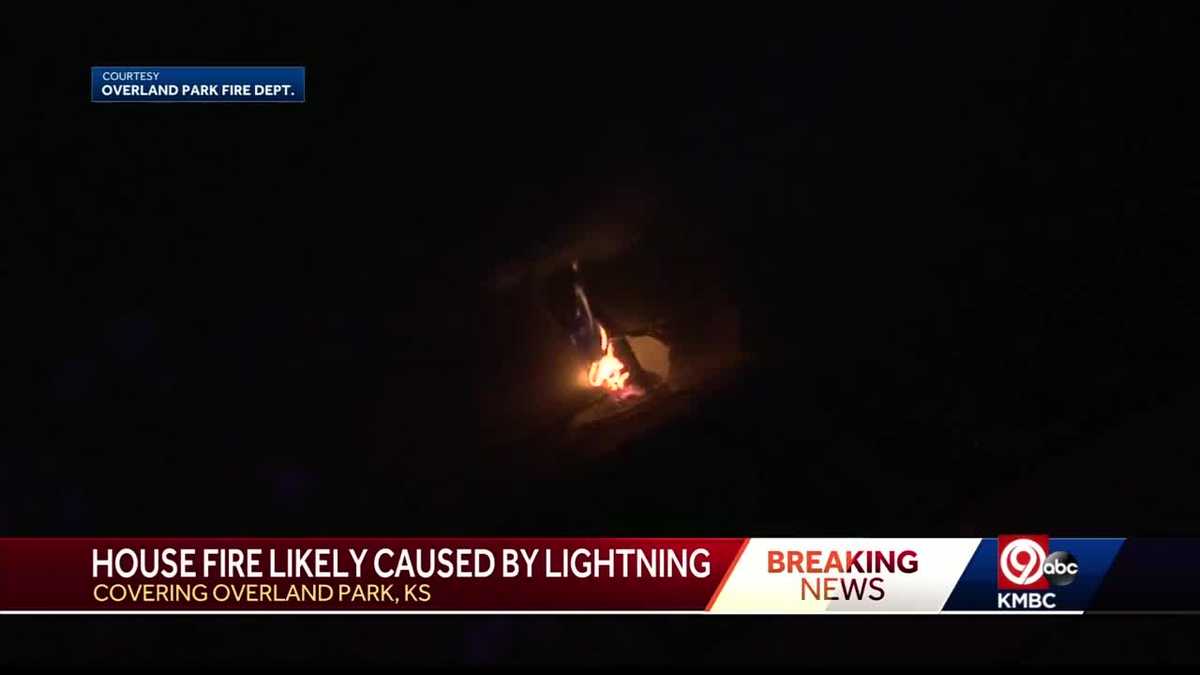 House fire in Overland Park may have been caused by lightning