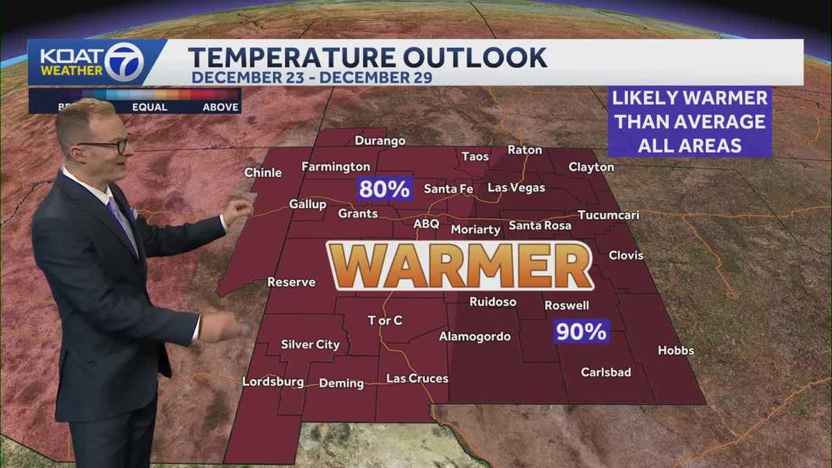 Likely warmer than average across New Mexico