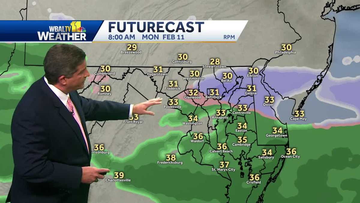 Light snow into Monday, more coming by Tuesday