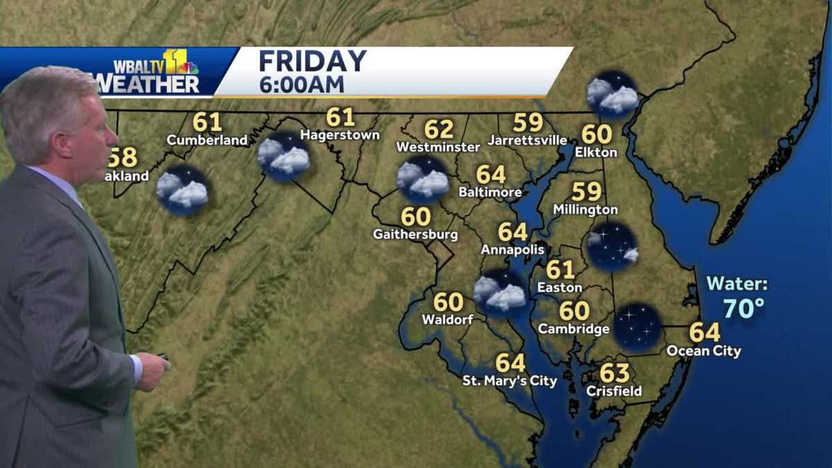 Warm, sunny Friday with temps in the 80s