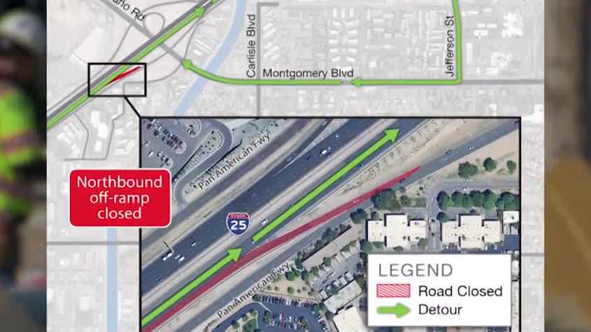 I-25 northbound Montgomery off-ramp closed for three weeks