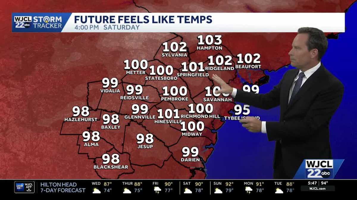 Heating up...the next round of triple digit feels like temperatures ahead for the Savannah area