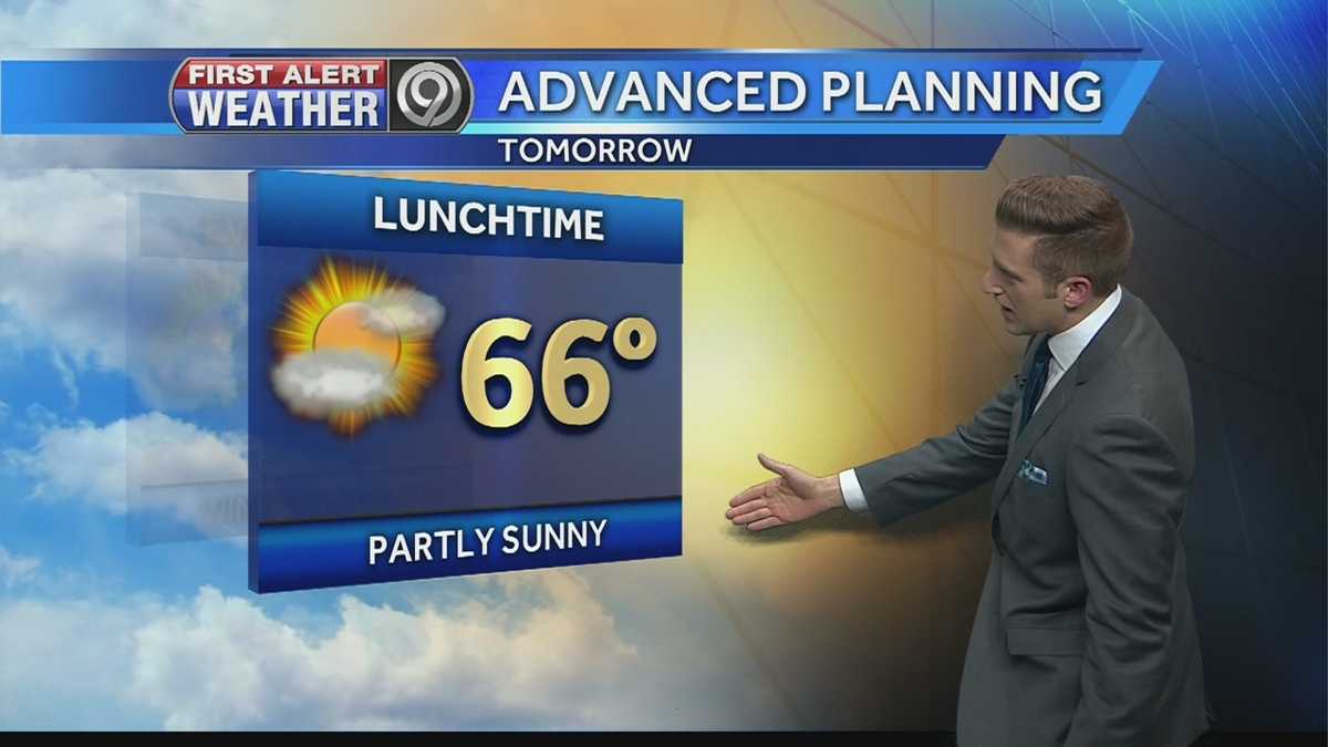 Sunny and mild to start the work week