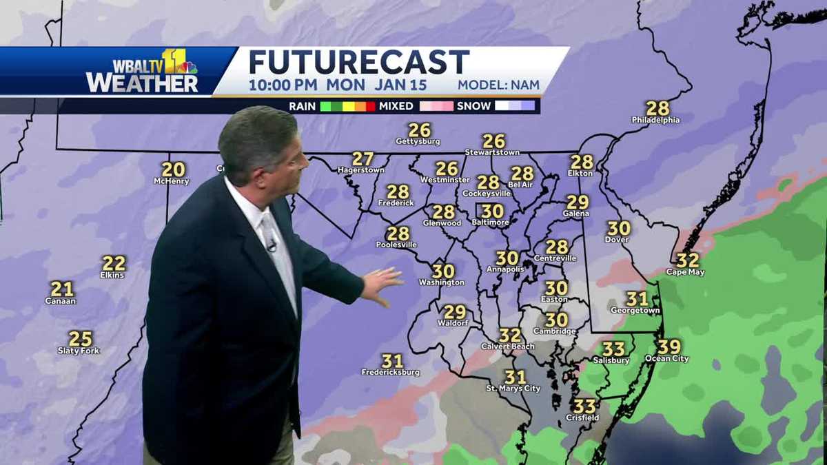 Maryland weather Slick conditions due to snow overnight