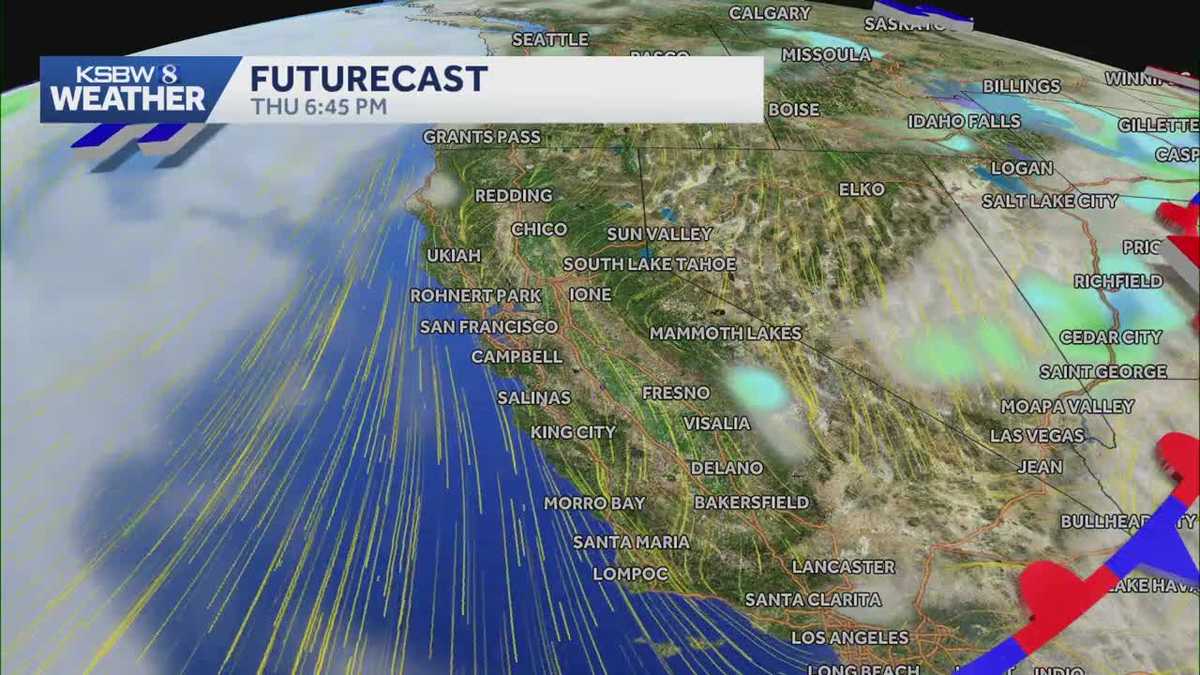 Gusty winds and rain possible this weekend on the Central Coast
