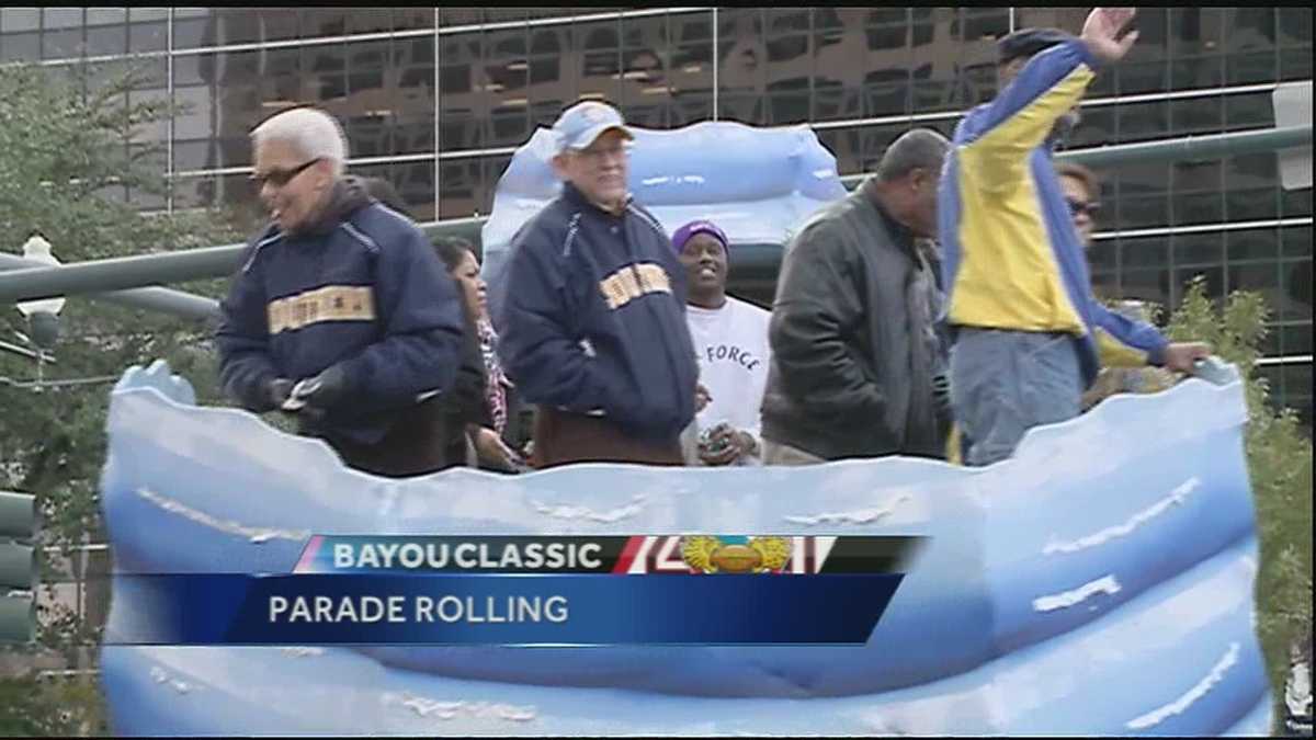 Bayou Classic Parade rolls through New Orleans Bayou Classic Parade rolls through New Orleans