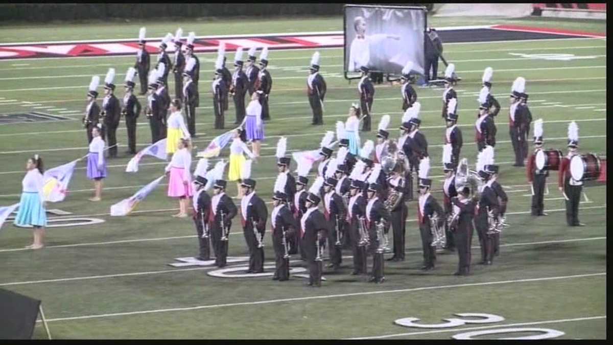 High School marching bands participate in statewide competition