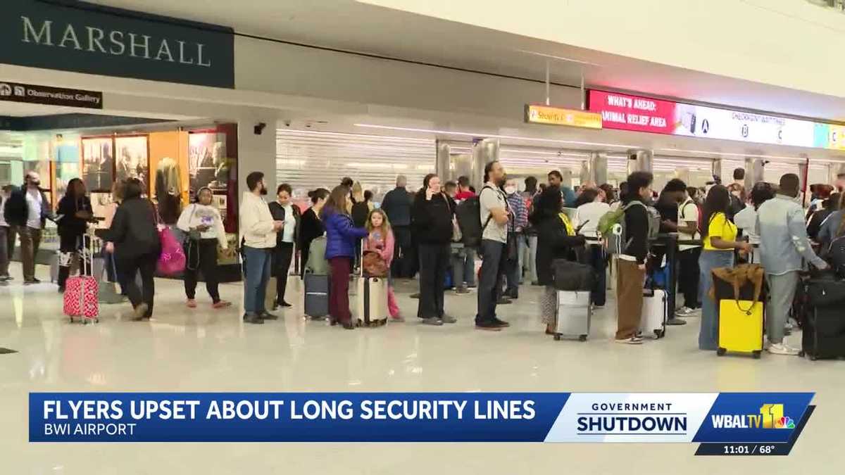 BWI-Marshall passengers frustrated by mounting wait times, lines - WBAL