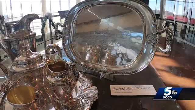 USS Oklahoma Silver Service on display at Oklahoma History Center - Vimarsana News