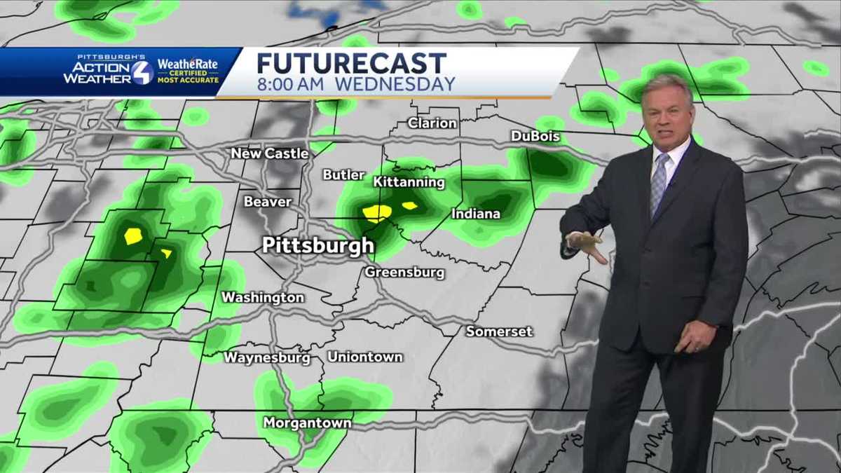 Widely scattered showers for Tuesday