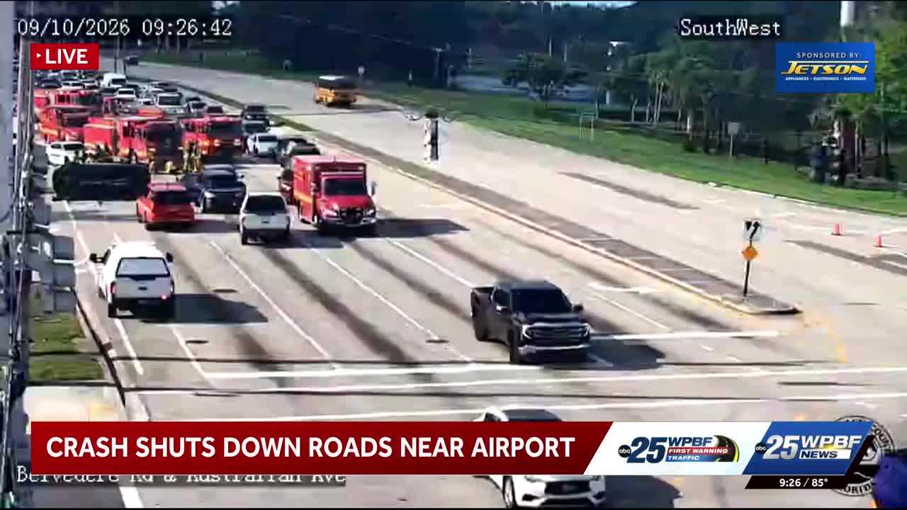 Roads reopen near DJT Airport following rollover crash
