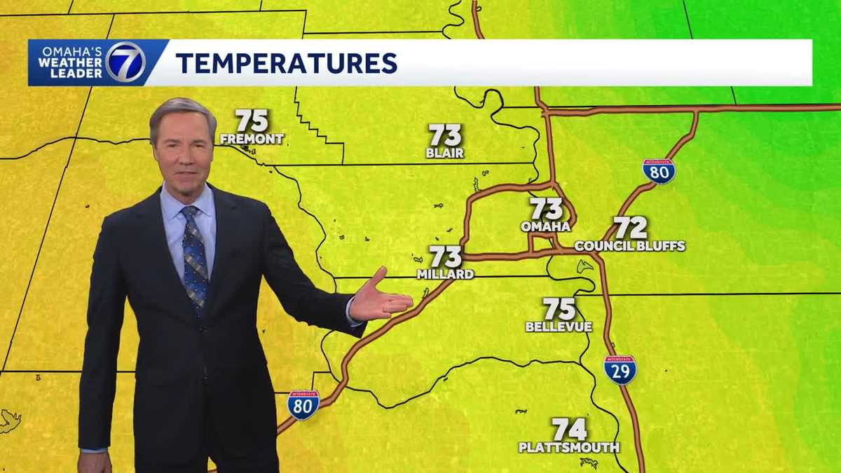 Spectacular weather into early evening for Omaha and Thursday