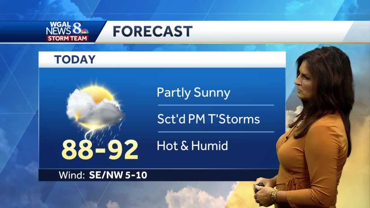 Scattered thunderstorms this afternoon and evening