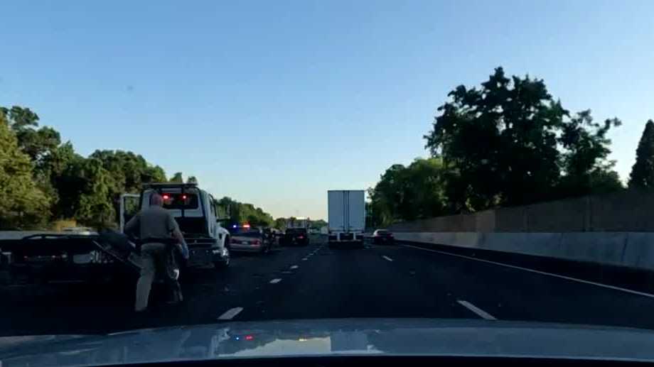 Person hospitalized after crash on I-5; Traffic delays reported