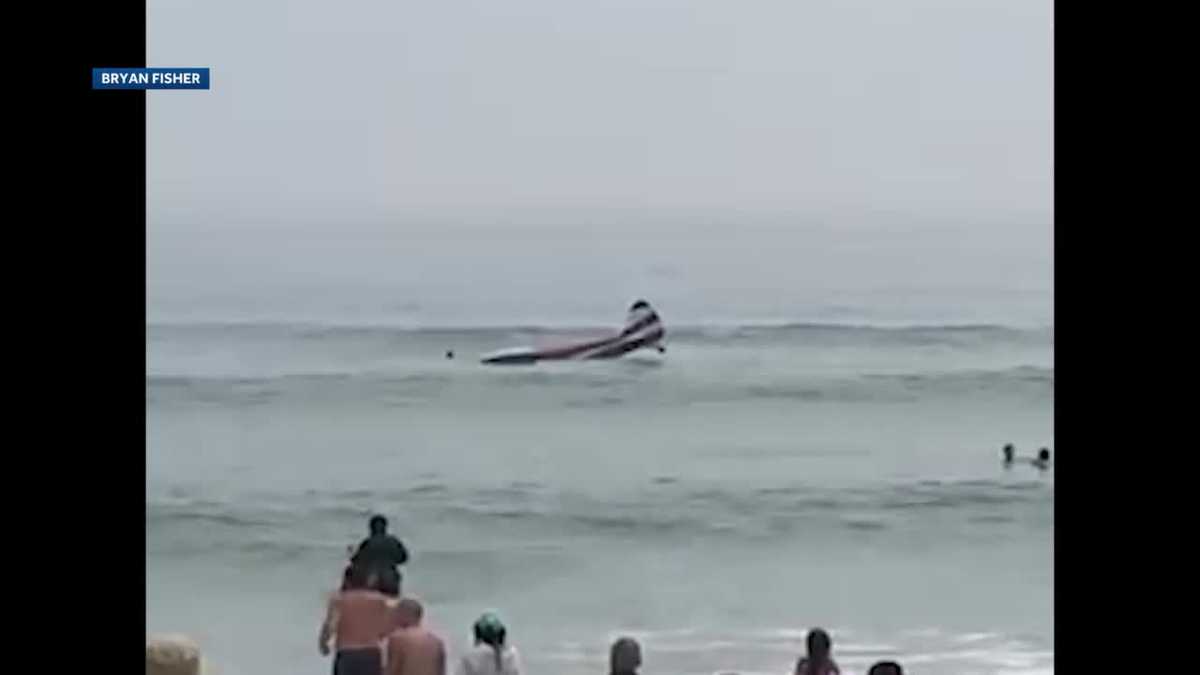 Hampton Beach, N.H. plane crash: Pilot not injured