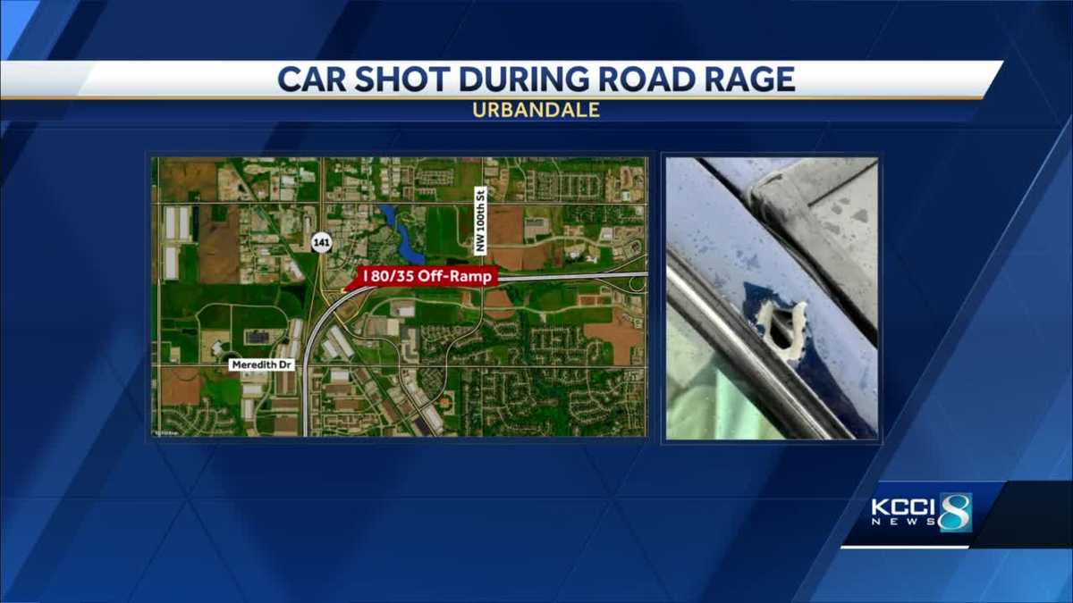 Car shot during road rage incident in Urbandale