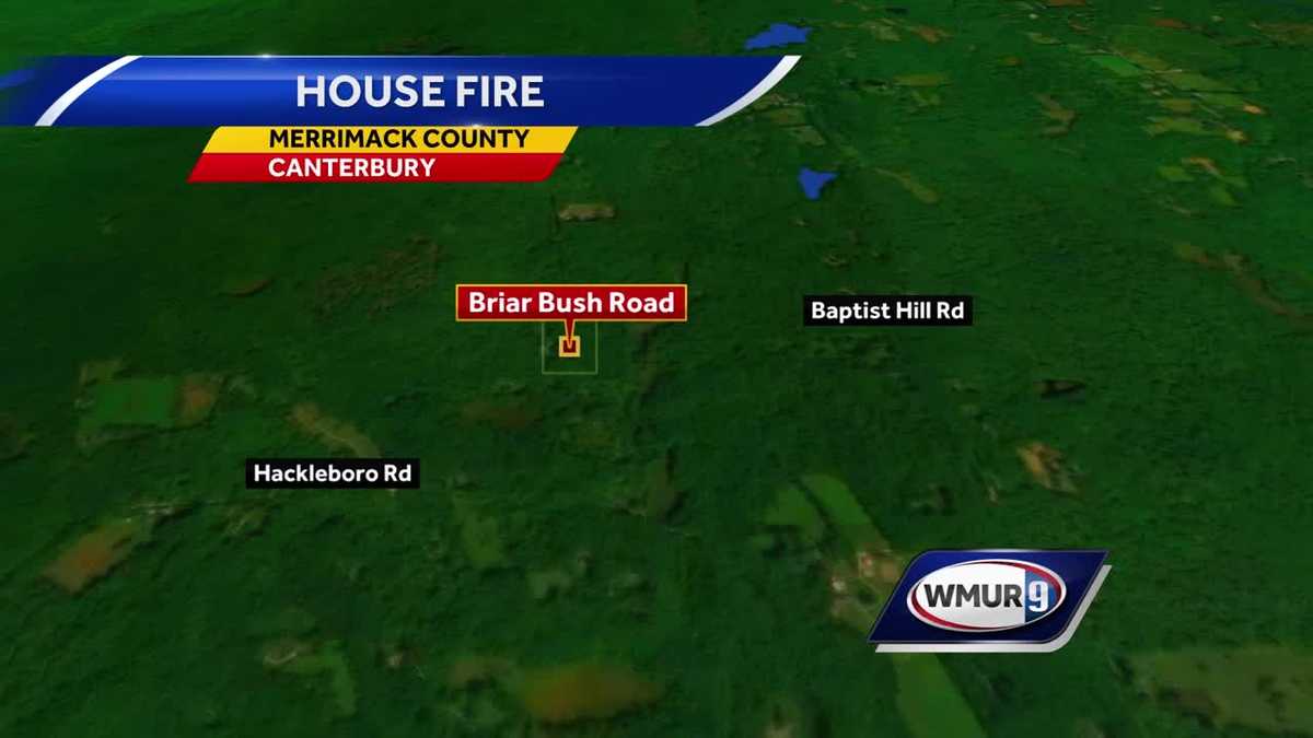 Canterbury fire heavily damages house.