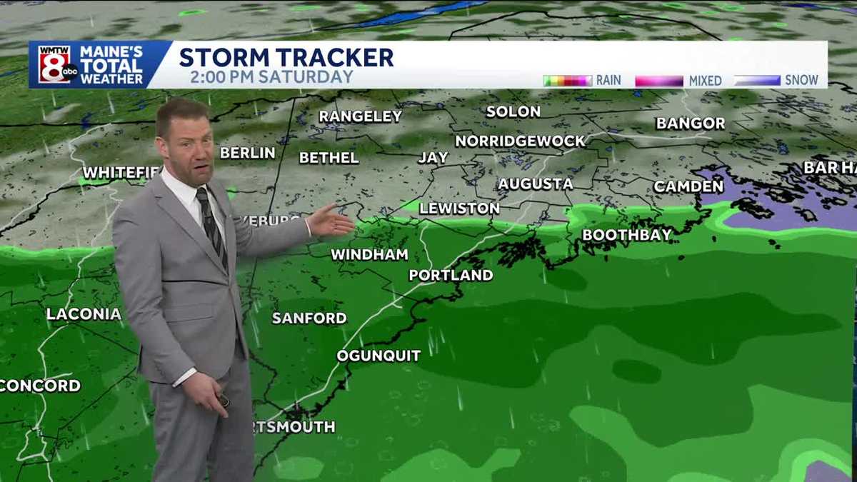Cool air and periodic showers settle in across Maine