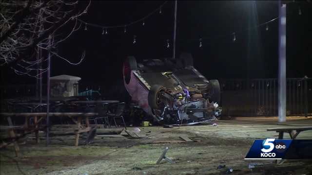 OKC crews respond to crashes onto Louie's patio early Friday - Vimarsana News