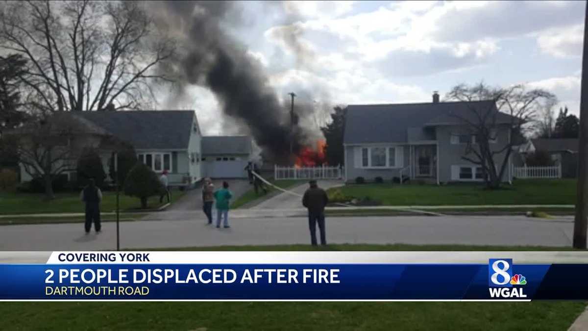 York residential fire displaces two people