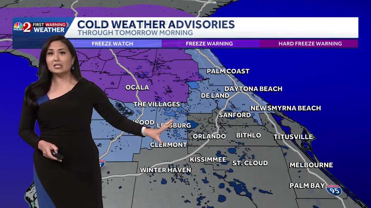 Frost advisories issued as arctic blast brings temps down to 30s in Central Florida