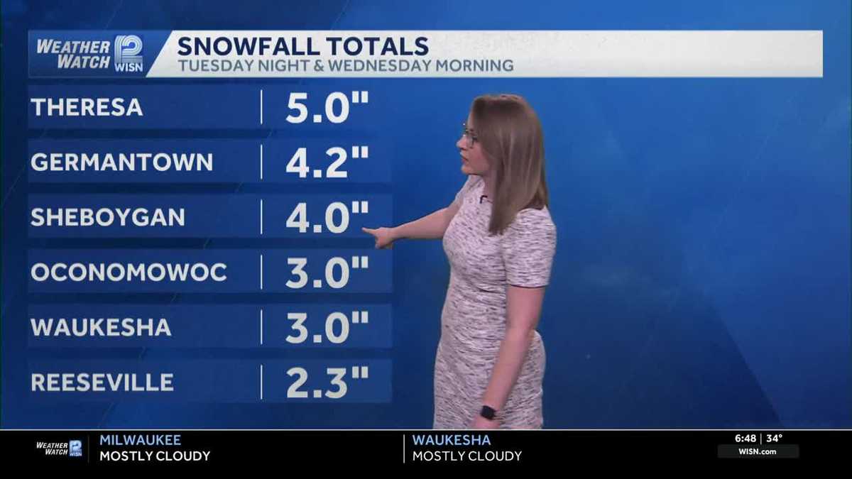 SE Wisconsin snowfall totals: How much fell overnight
