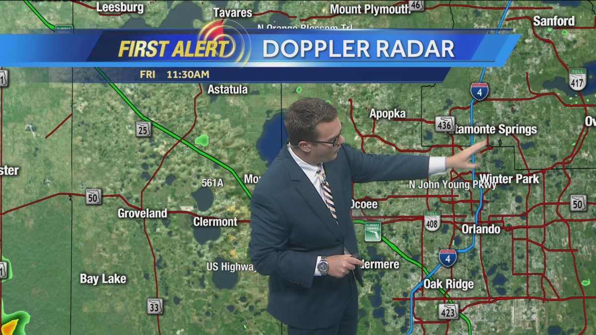 Scattered showers pass through Central Florida
