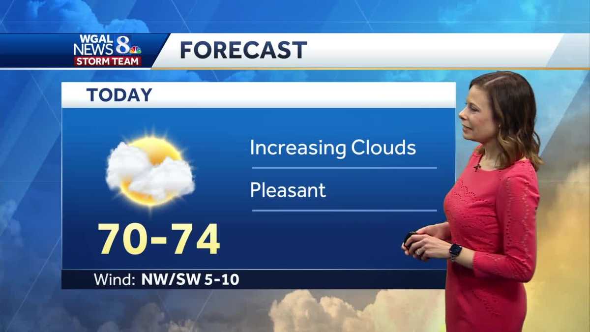 Pleasant today, rain returns tonight