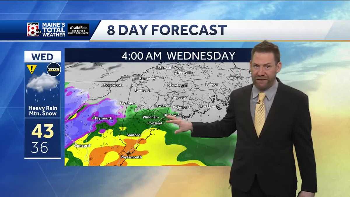 Heavy rain and snow arrive on New Year's Day