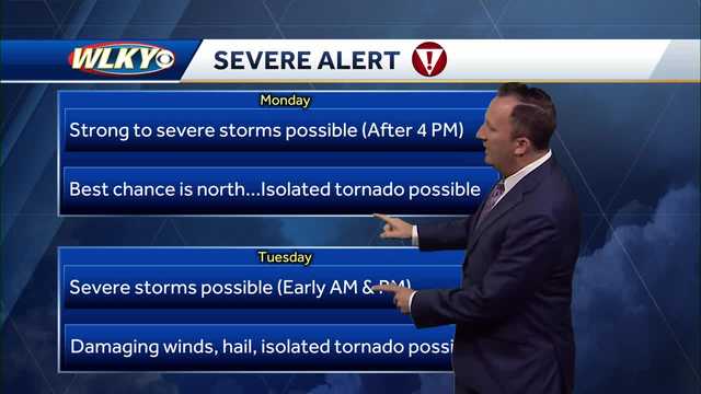 Rounds of storms in the forecast early this week