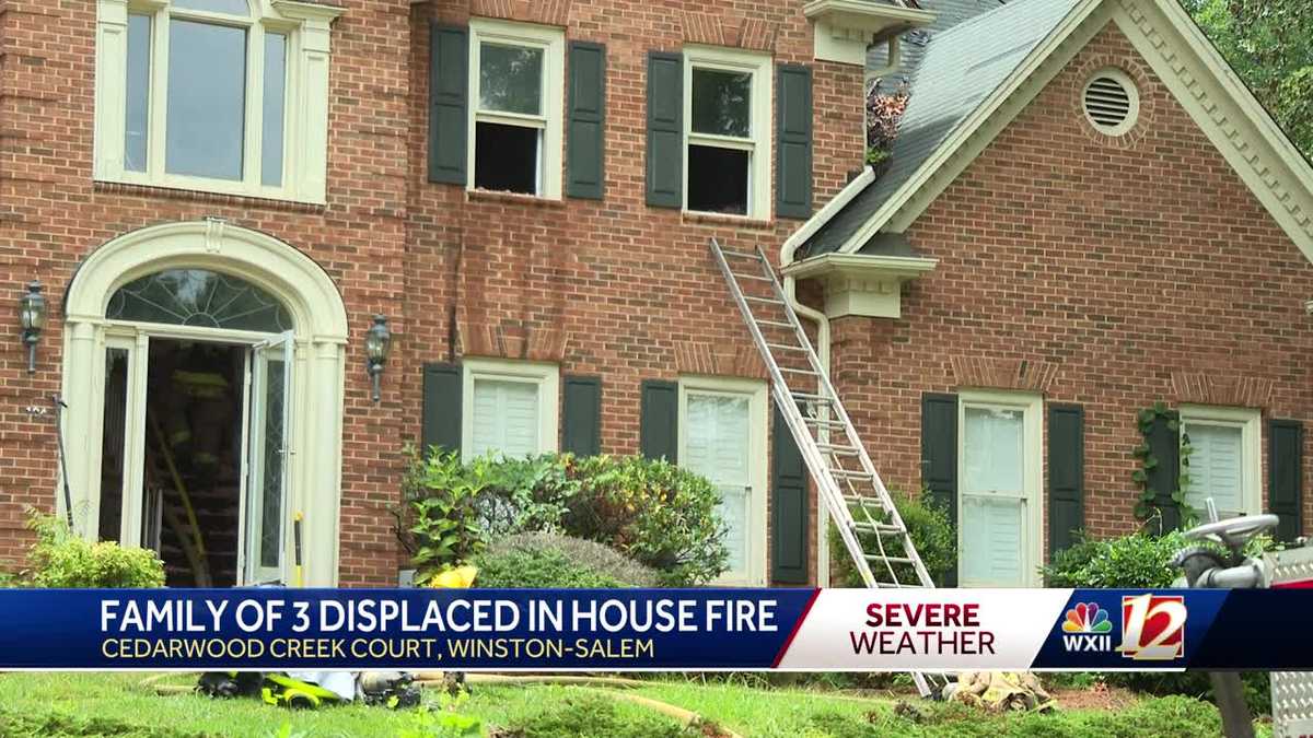 North Carolina family displaced after lightning strike causes house fire