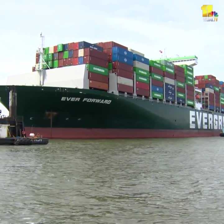 Crews To Remove Containers From Stuck Ship Ever Forward