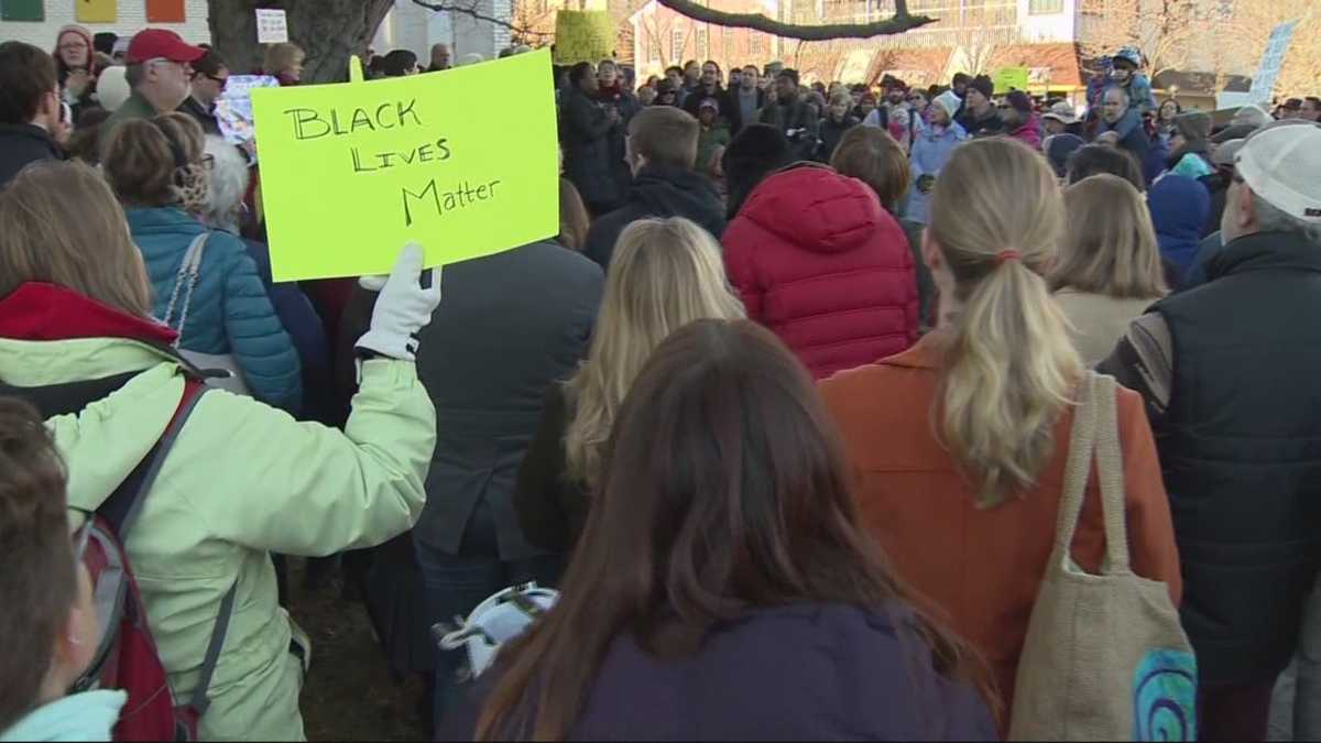 Hundreds stage peaceful rally in Arlington
