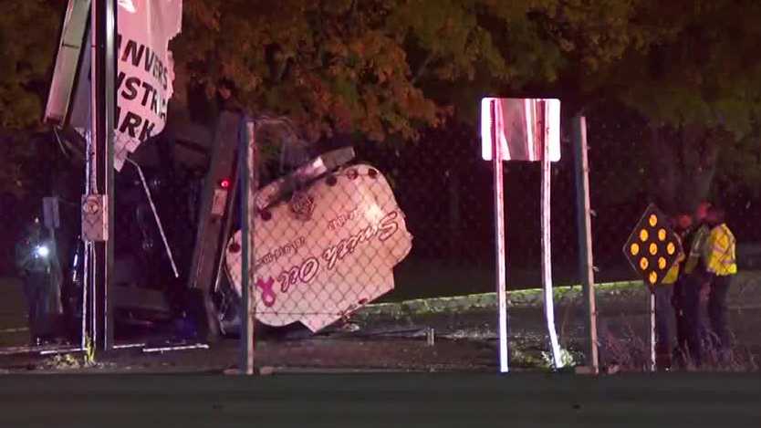 Thousands of gallons of heating oil spilled after tanker rolls over on Route 1 in Danvers