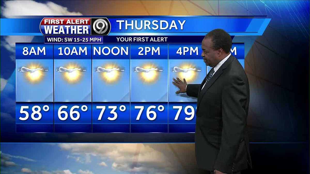 Temperatures stretch near 80 degrees Thursday