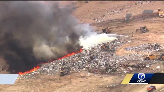 Landfill fire in southwest Albuquerque