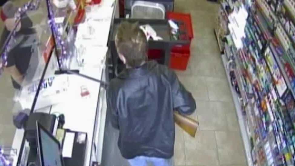 Exclusive Video shows Casey's customer unarming a robber