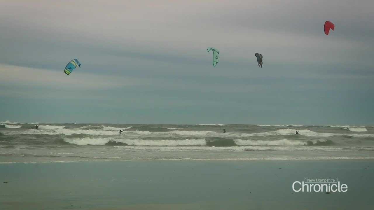 Kiteboarders catch big air at Hampton Beach during nor'easter | News ...