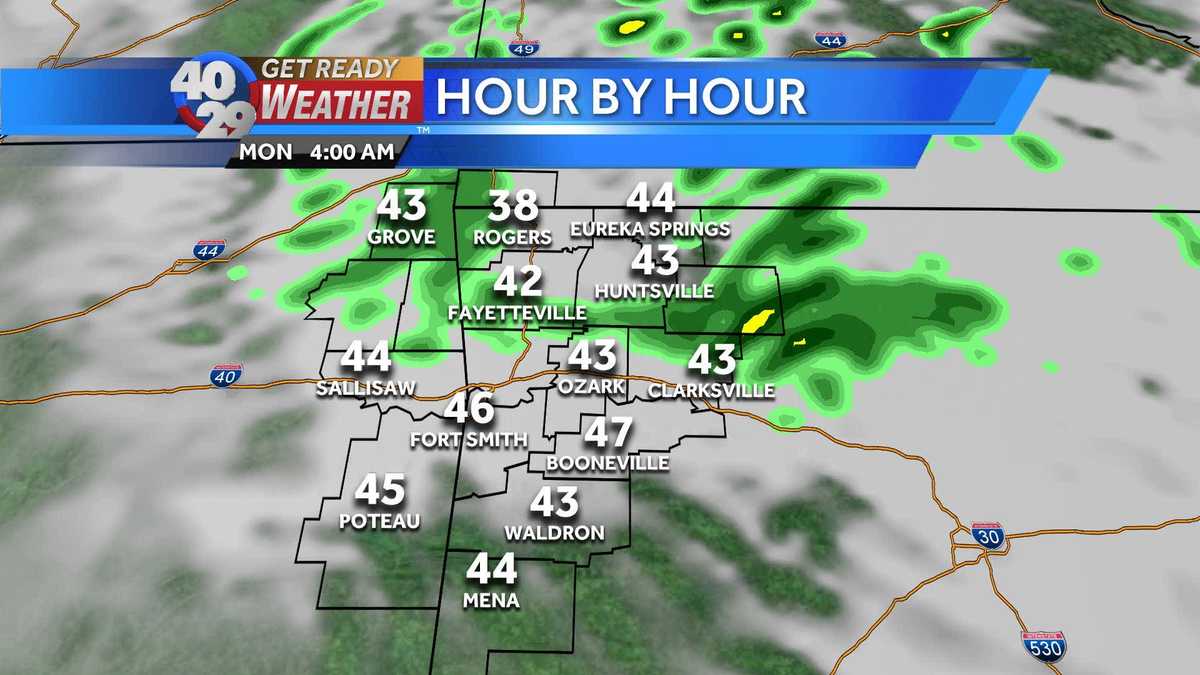 4029 AM Monday Hour by Hour Forecast Dec. 14th